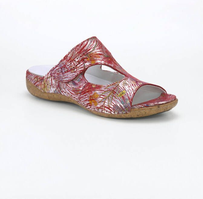 Naturläufer Muiltje met klittenbandsluiting Rood/Multicolor