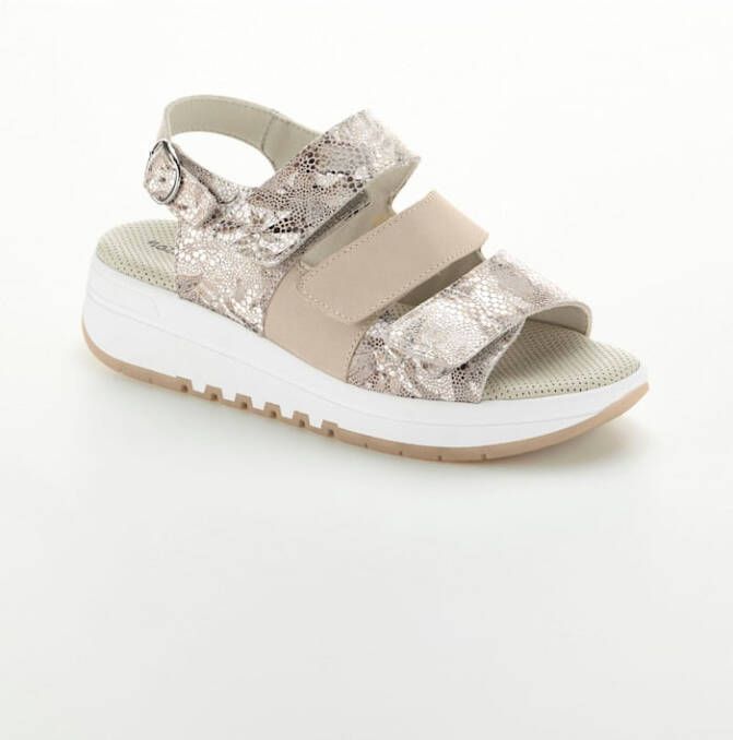 Naturläufer Sandaaltje met klittenbanden Beige/Multicolor