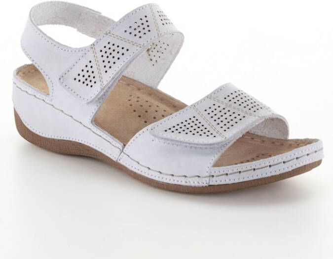 Naturläufer Sandaaltje met perforaties Wit