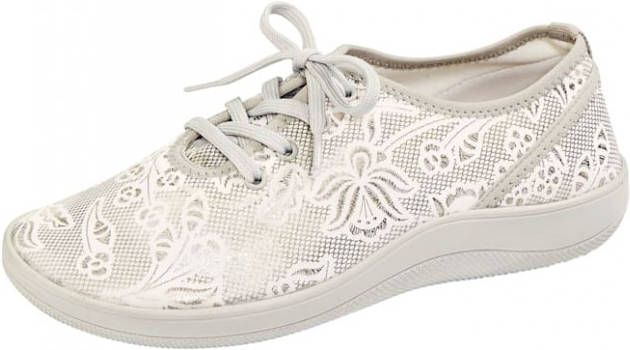 Naturläufer Veterschoen Wit/Zilverkleur