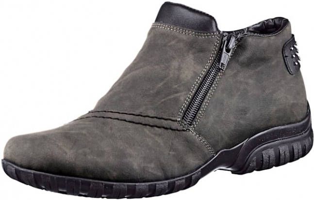 Rieker Enkellaarsje met klinknageltjesapplicatie Blauw/Cognac