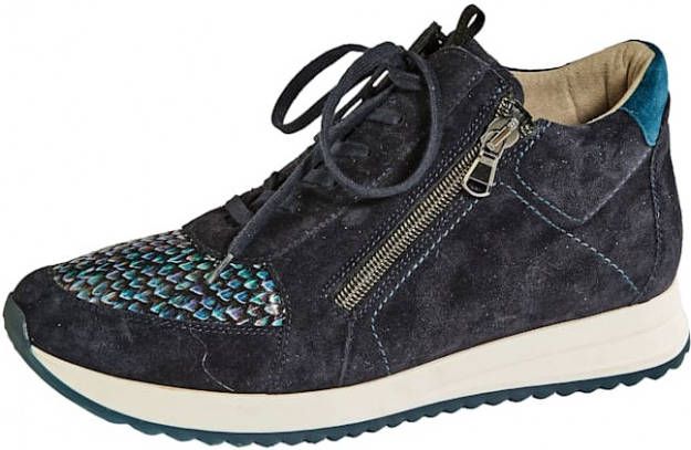 Waldläufer Hoge veterschoen Donkerblauw