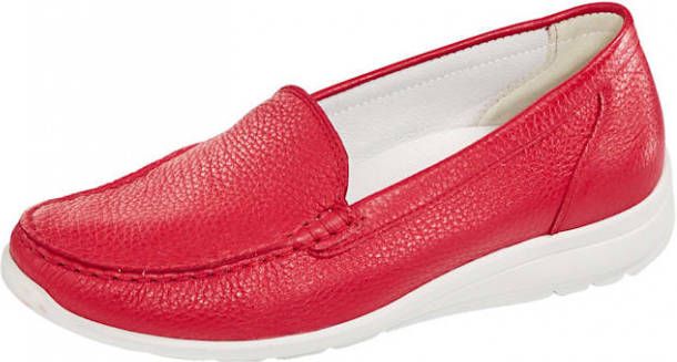 Waldläufer Mocassin van hertenleer Rood