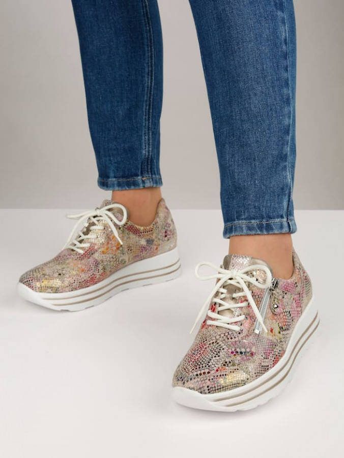 Waldläufer Veterschoen in fris design Multicolor
