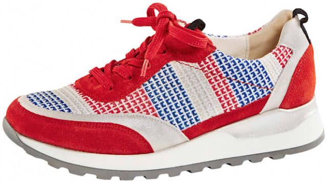 Waldläufer Veterschoen Met aantreklusje bij de hiel Rood