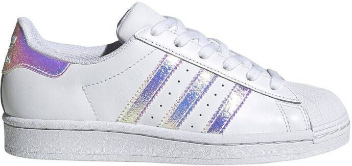 adidas Originals Superstar J sneakers wit/metallic zilver