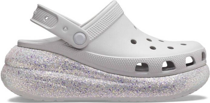 Crocs Classic Crush Glitter Klomp Dames Grijs