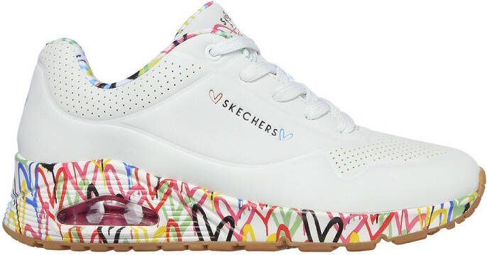 Skechers Sneakers met sleehak UNO LOVING LOVE met coole graffitiprint