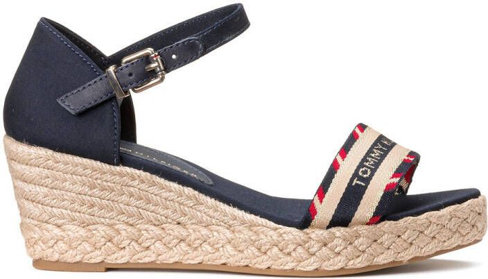 Tommy Hilfiger Webbing Location Pruik sandalen , Blauw, Dames