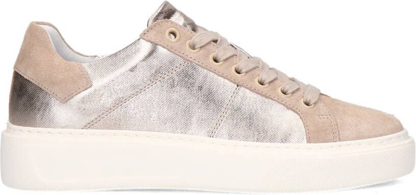 Manfield Beige metallic sneakers