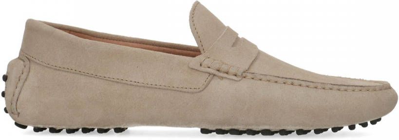 Manfield Beige suède loafers