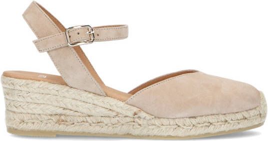 Manfield Beige suède sleehakken