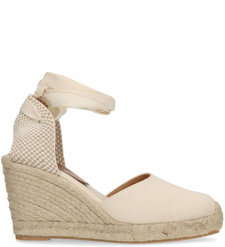 Manfield Canvas witte sleehakken