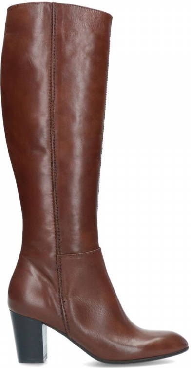 Manfield Cognac hoge laarzen met smalle schacht