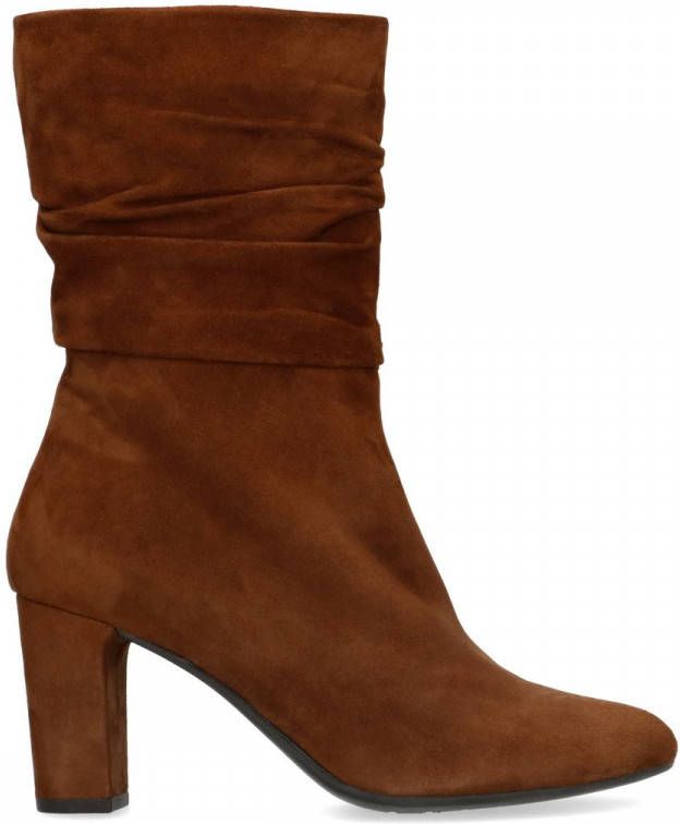 Manfield Cognac suède afzaklaarzen