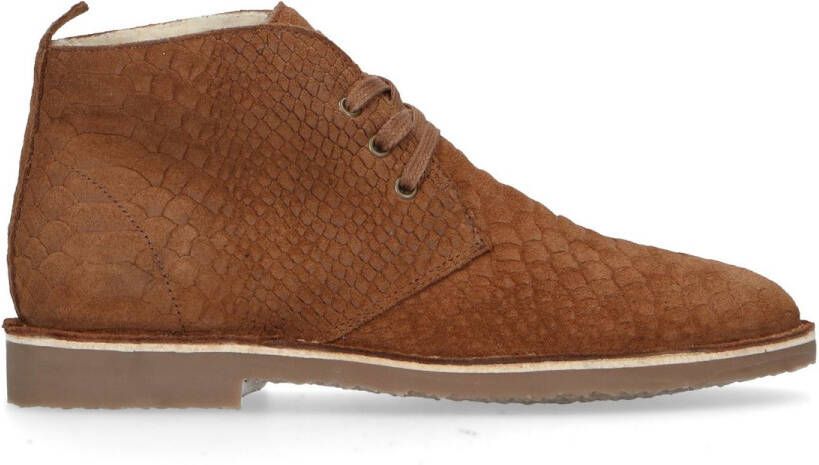Manfield Cognac suède desert boots