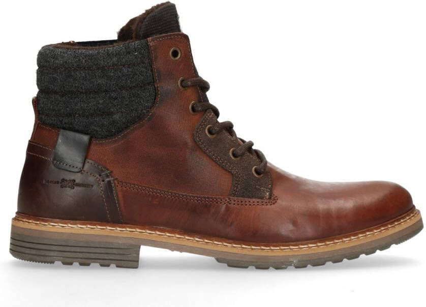 Manfield Donkerbruine veterboots