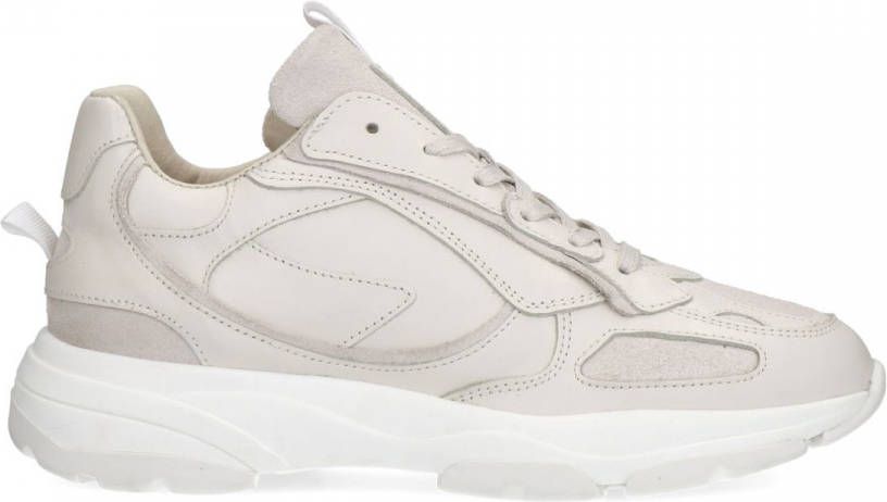 Manfield Off white leren sneakers