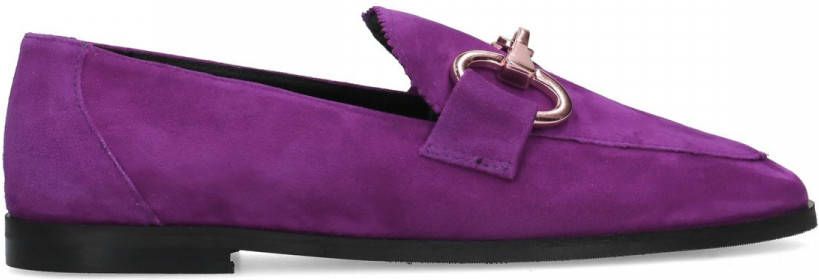Manfield Paarse suède loafers