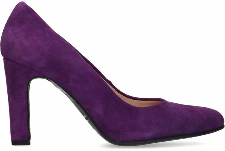 Manfield Paarse suède pumps