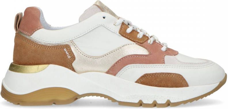 Manfield Roze dad sneakers met details