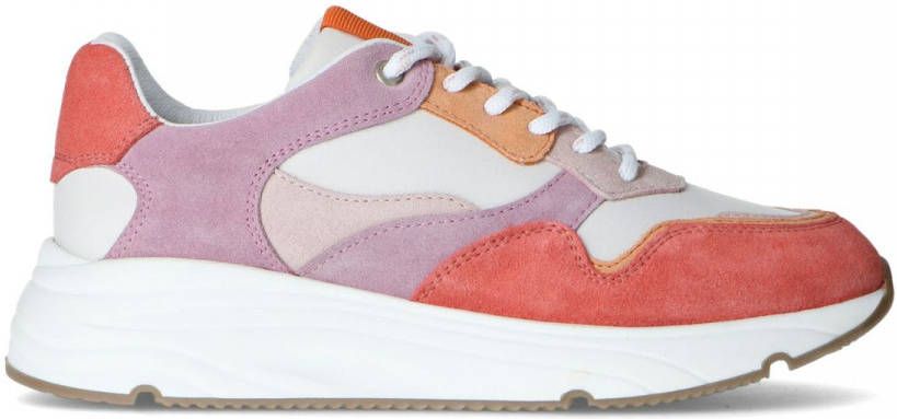 Manfield Roze dad sneakers met gekleurde details