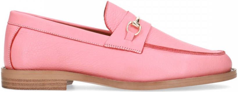 Manfield Roze leren loafers