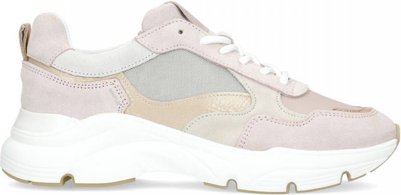 Manfield Roze sneakers met metallic details