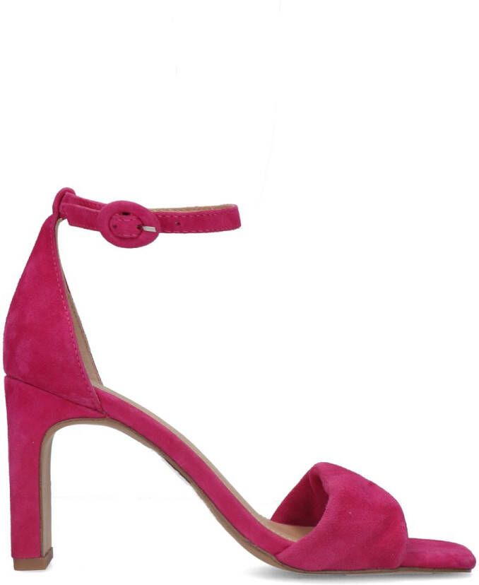Manfield Roze suède sandalen met hak