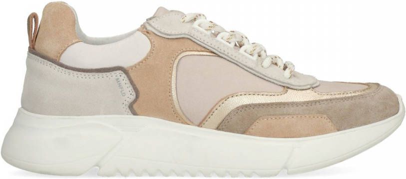 Manfield Taupe sneakers met metallic details