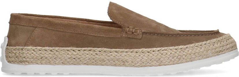 Manfield Taupe suède loafer espadrilles