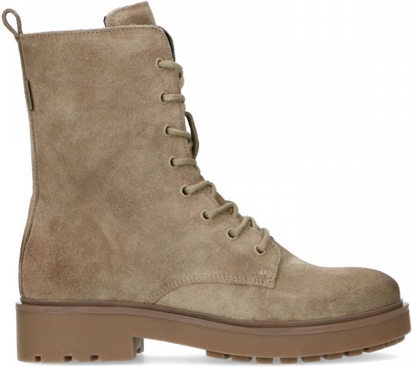 Manfield Taupe suède veterboots