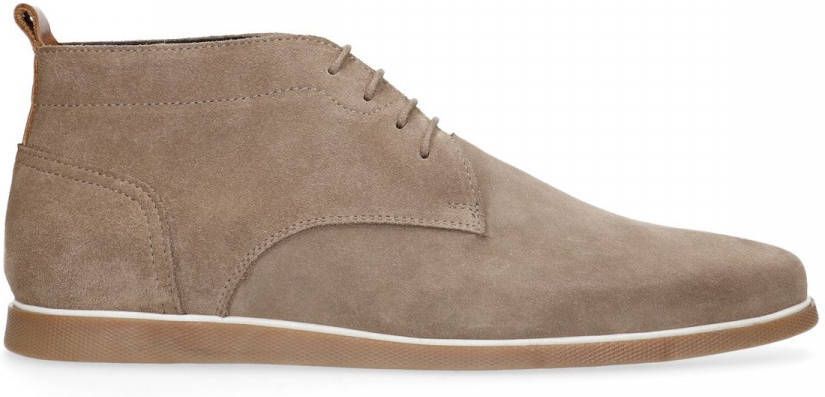 Manfield Taupe suède veterboots
