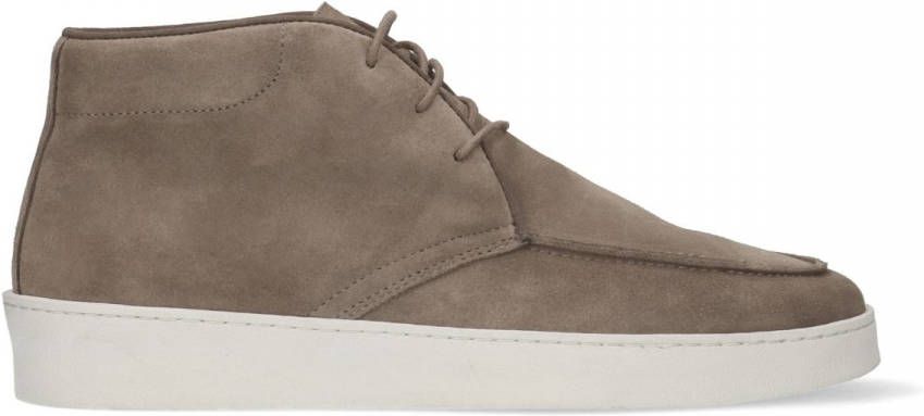 Manfield Taupe suède veterschoenen