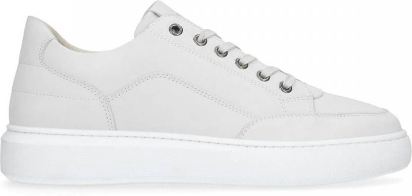 Manfield Witte nubuck sneakers