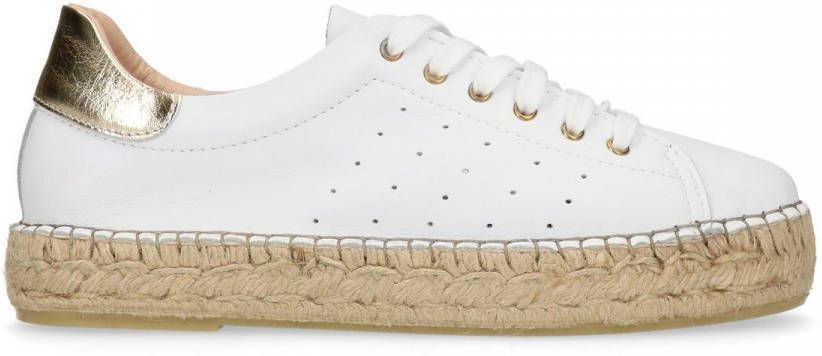 Manfield Witte sneakers met detail