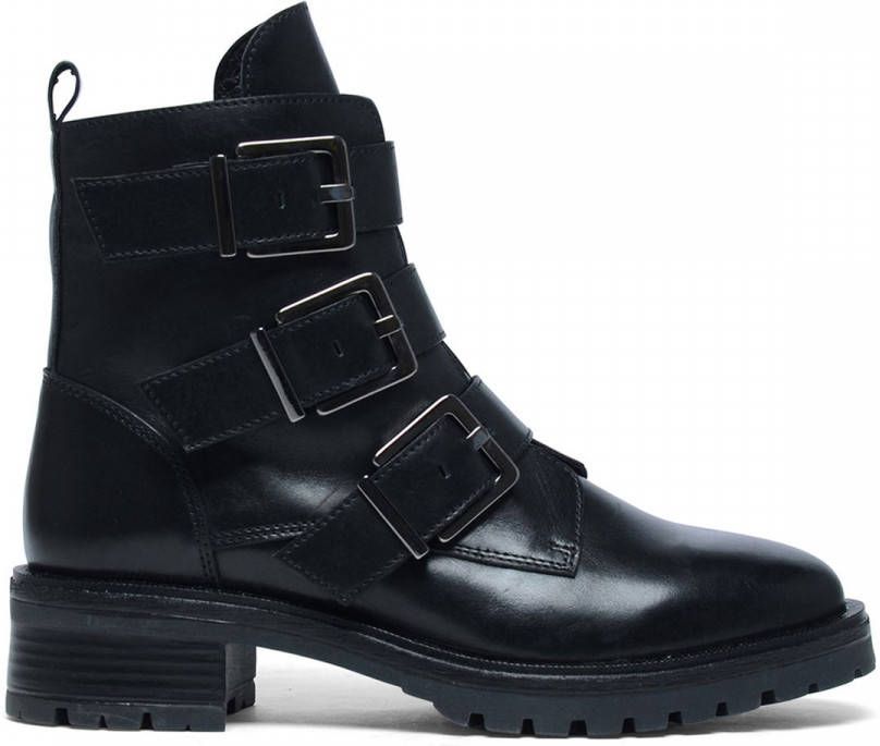 Manfield Zwarte biker boots