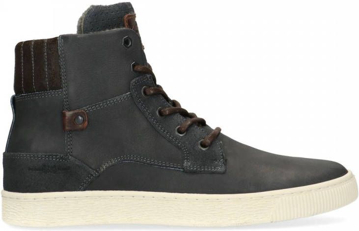 Manfield Zwarte leren veterboots