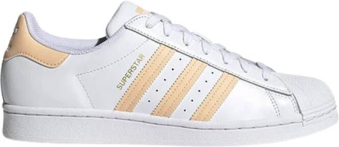 Adidas Originals Superstar sneakers wit/lichtoranje/roze