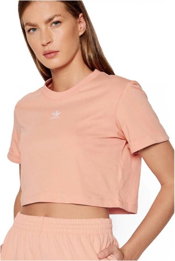 adidas Originals Adicolor Essentials Cropped T shirt Ambient Blush Dames