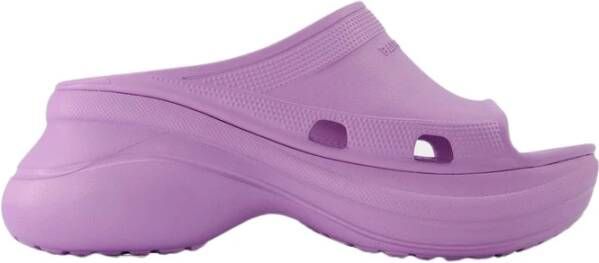 Balenciaga Pool Crocs glijden wrijven in paars , Paars, Dames