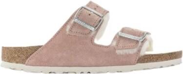 Birkenstock Arizona Shearling glijbanen , Roze, Dames