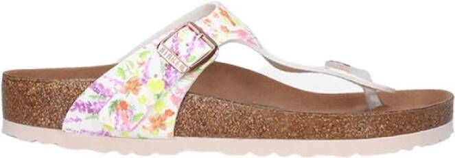 Birkenstock Slippers Gizeh BFDD VEG Summer Floral Regular Roze