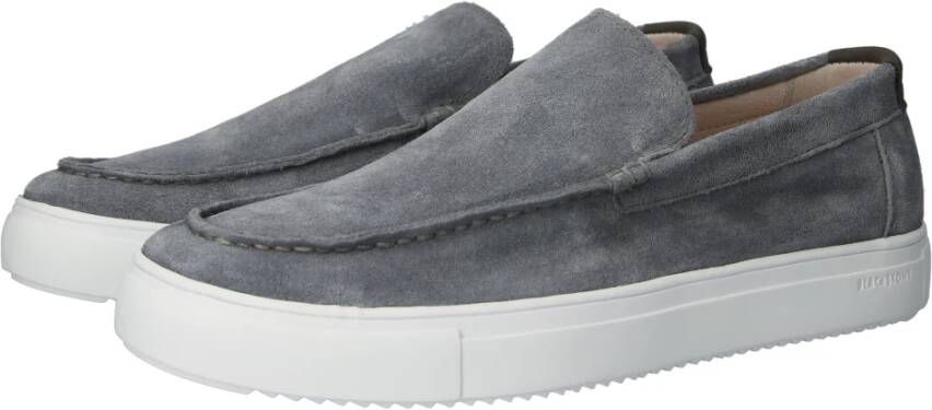 Blackstone Giulio Xg98 Grey Pinstripe Loafer , Grijs, Heren