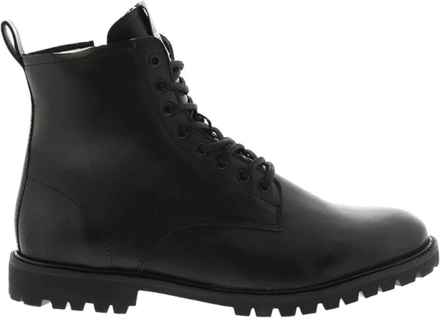 Blackstone Sg49 Black Lace Up Boot Fur , Zwart, Heren