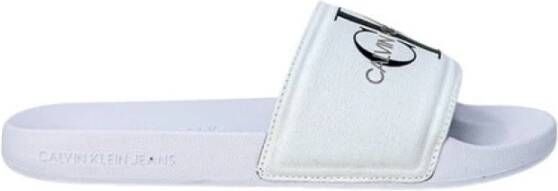 Calvin klein Schuifregelaars Jeans, Wit, Heren