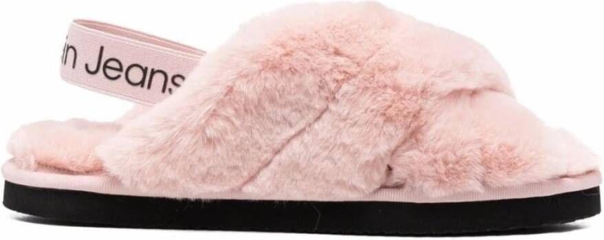 Calvin Klein Home slippers fake fur , Roze, Dames