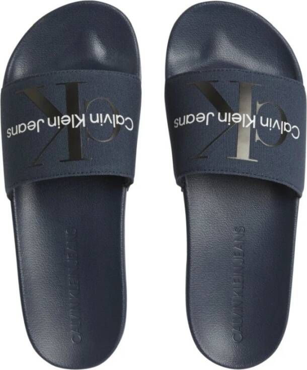 Calvin Klein slidegram co , Blauw, Heren