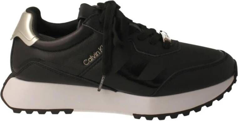 Calvin Klein Zwarte Lage Sneakers Asy Skived Runner La