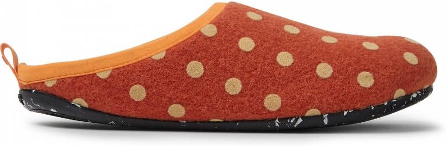 Camper Geruite Slippers in het Oranje Dames Schoenen voor voor Platte schoenen voor Pantoffels 